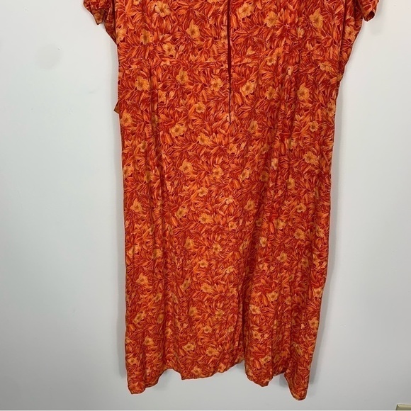 Designs Lane Bryant Orange Floral Maxi Dress Size 28 - Picture 9 of 14